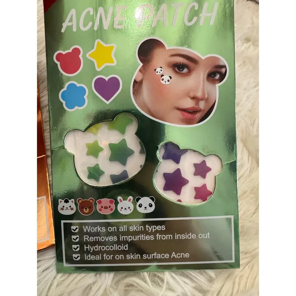 Set of 2 acne patches with super cute designs
